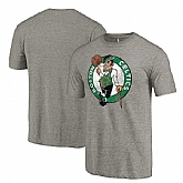 Men's Boston Celtics Distressed Team Logo Gray T-Shirt FengYun,baseball caps,new era cap wholesale,wholesale hats